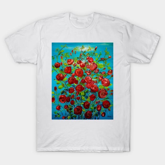 Red roses T-Shirt by NataliaShchip